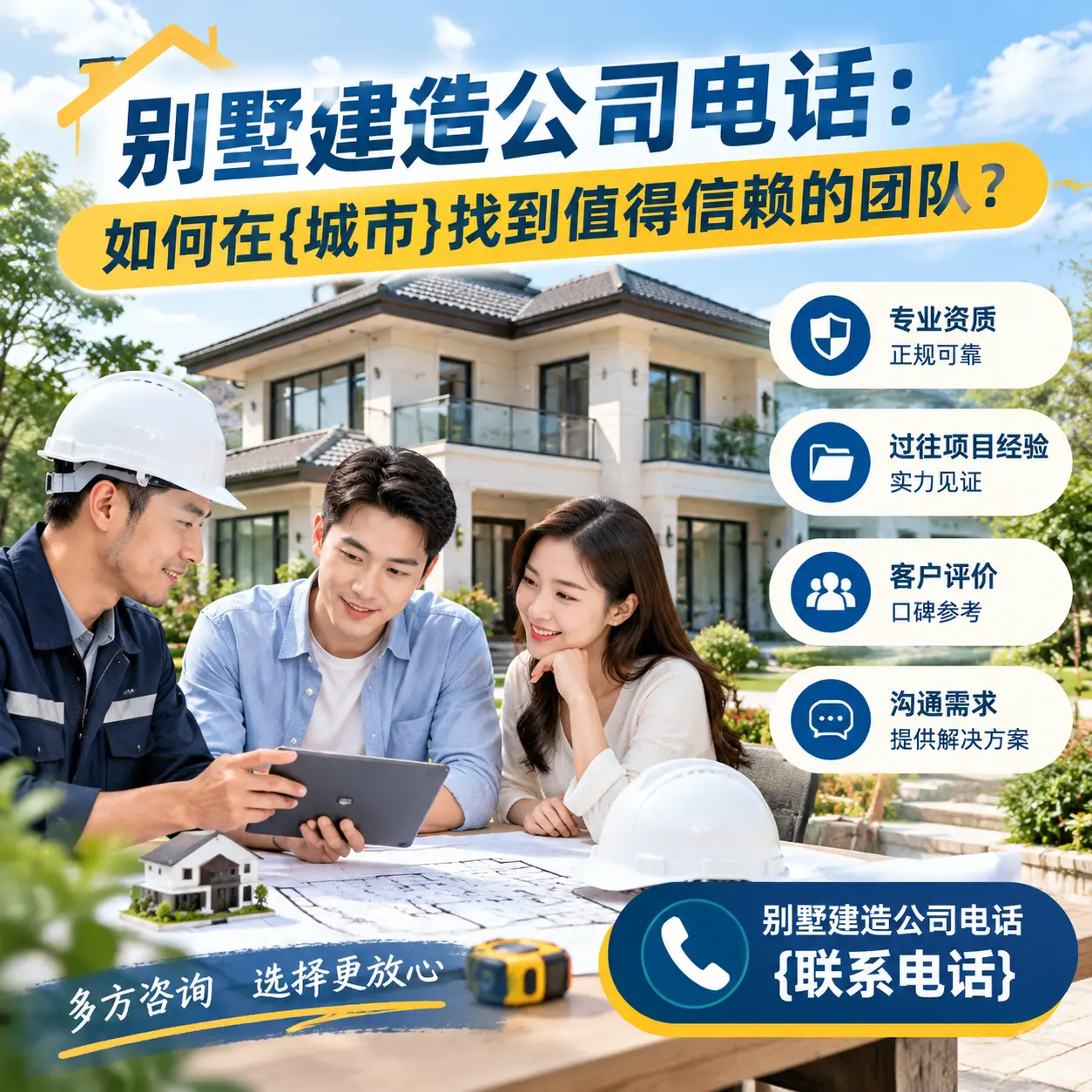 别墅建造公司电话:如何在汇川找到值得信赖的团队?
