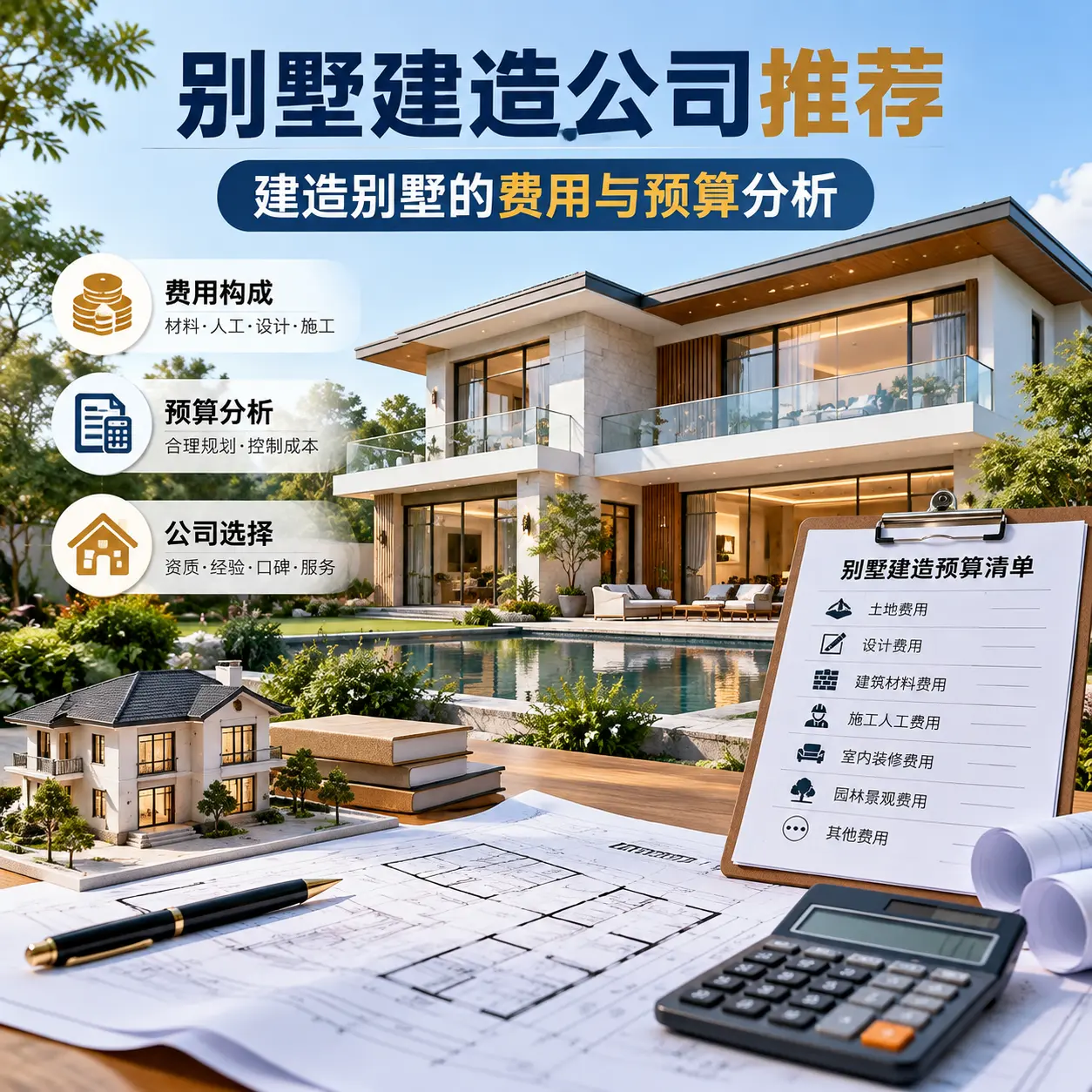别墅建造公司推荐： 汇川 建造别墅的费用与预算分析