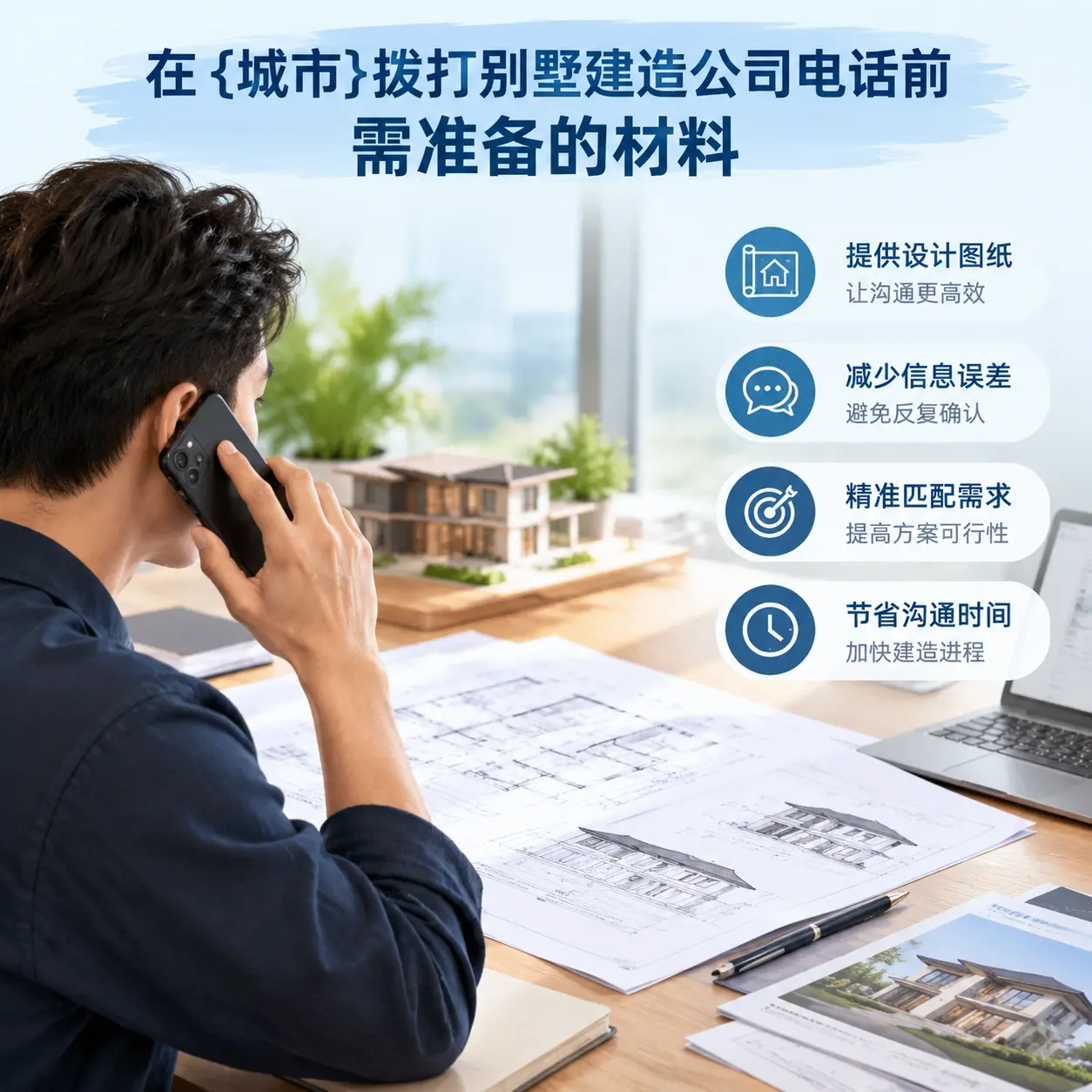 在汇川拨打别墅建造公司电话前需准备的材料