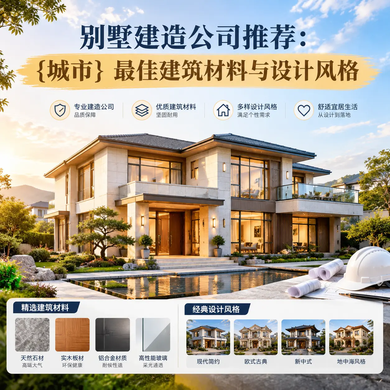 别墅建造公司推荐: 汇川 最佳建筑材料与设计风格