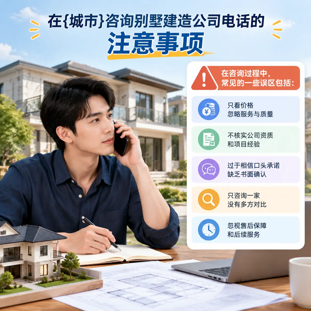 在汇川咨询别墅建造公司电话的注意事项