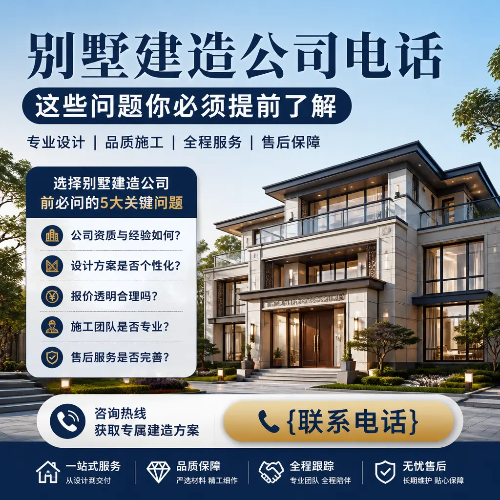 汇川别墅建造公司电话,这些问题你必须提前了解