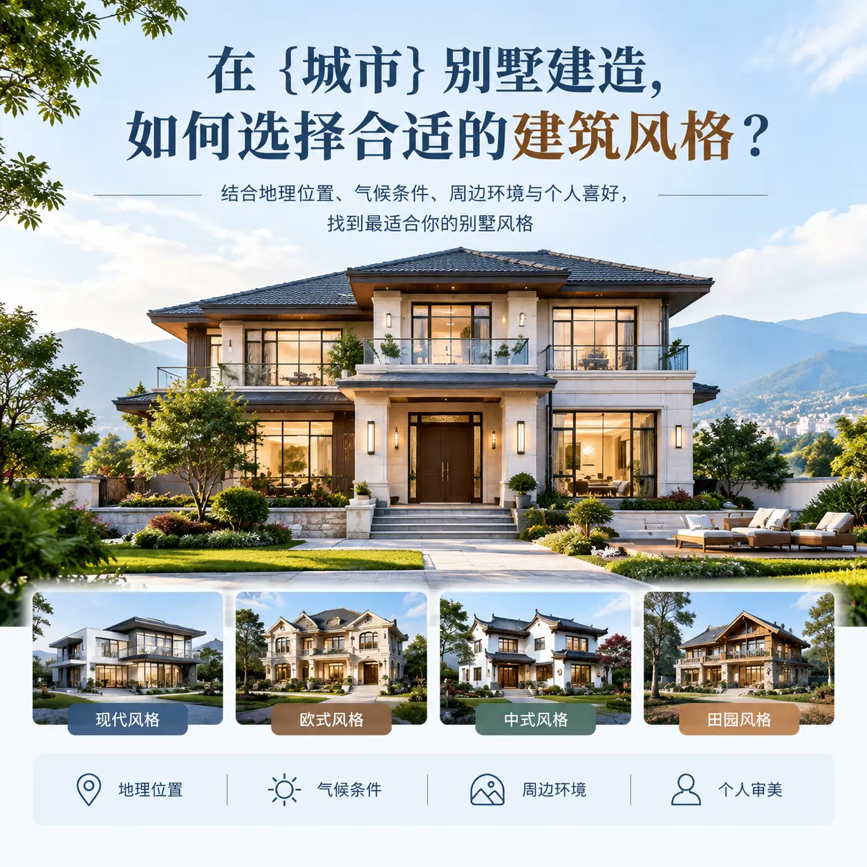 在 汇川 别墅建造，如何选择合适的建筑风格？